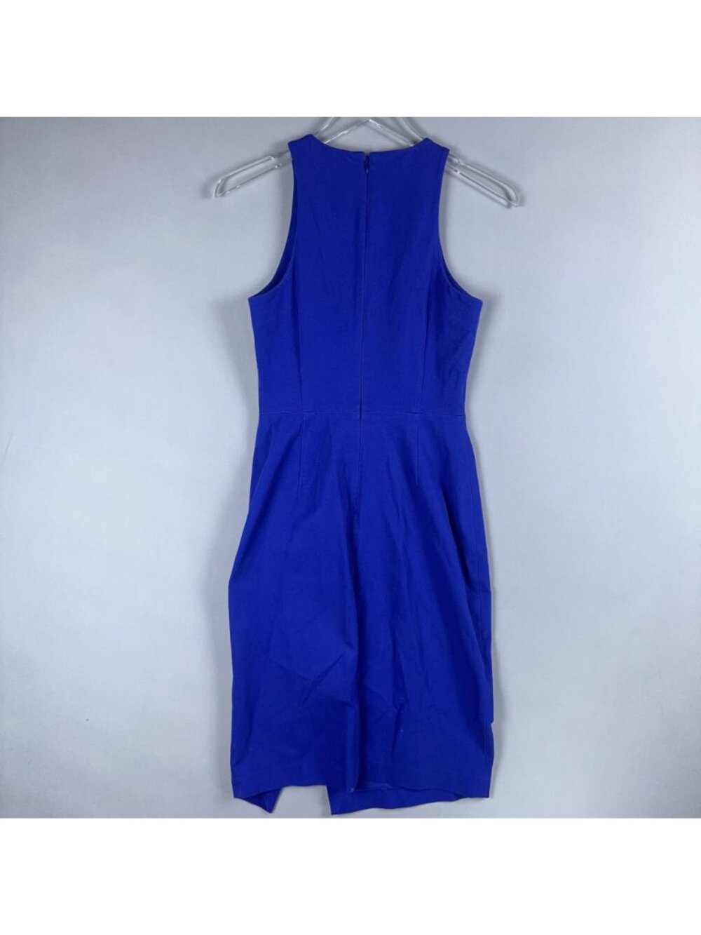 Banana Republic Dress Size 2 Sheath Side Slit Cobalt Blue Sleeveless Back Zipper - Picture 4 of 10